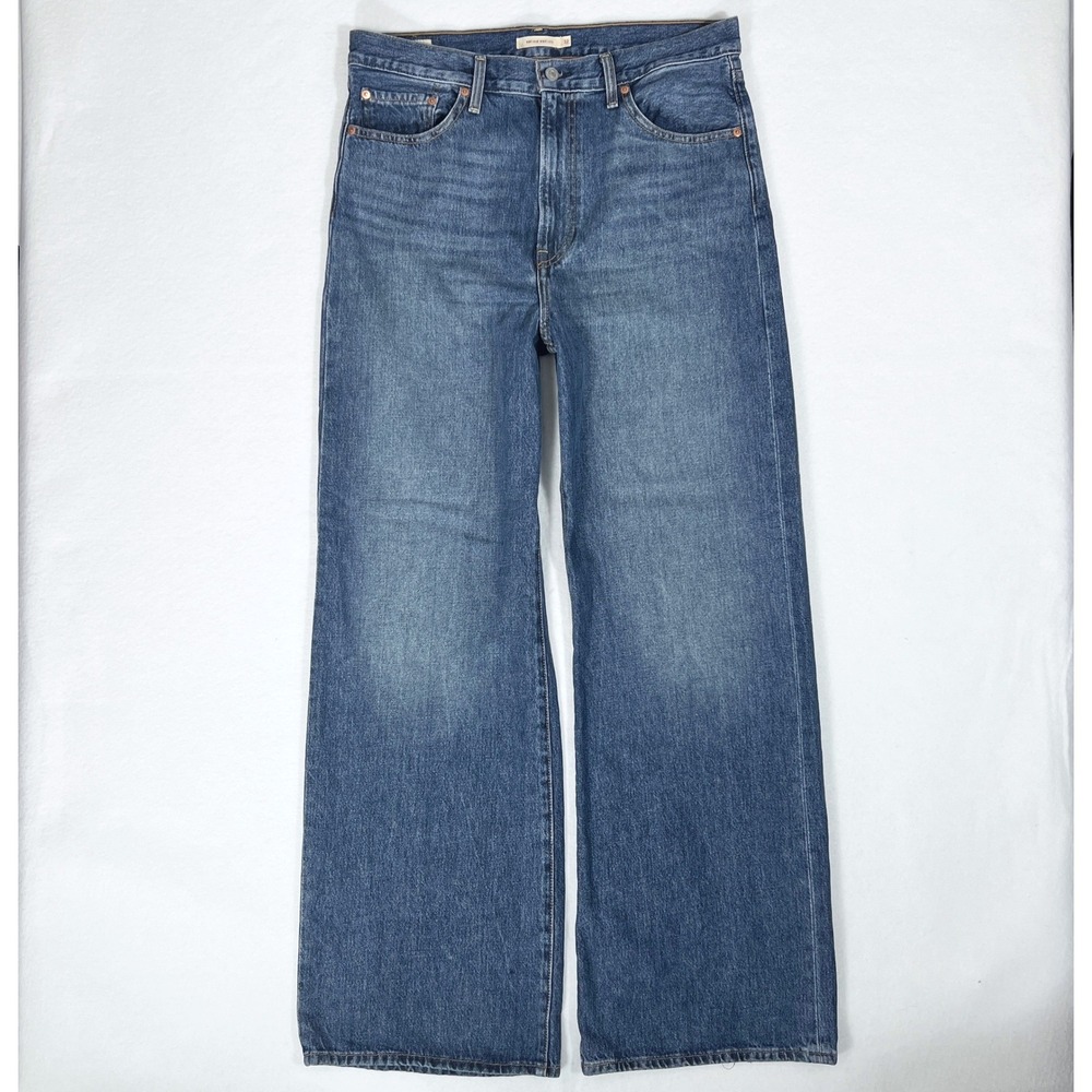 Premium Levis Ribcage Wide Leg Jeans 32 90s Baggy Streatwear Retro Slouchy Long